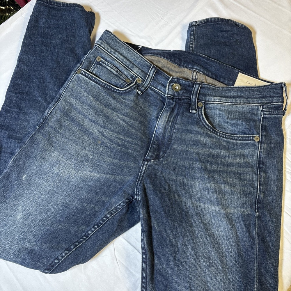 Rag & Bone Jeans Mens 29X32 Fit 1 Skinny Leg Stretch Denim Made in USA In AXEL